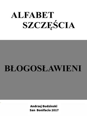 cover image of Alfabet szczescia. Blogoslawieni.